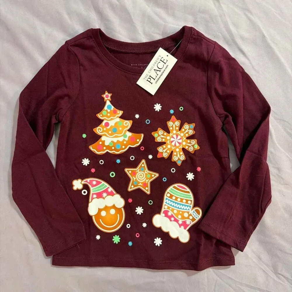 The-childrens place Burgundy and Red T-shirt- NWT - size 2T